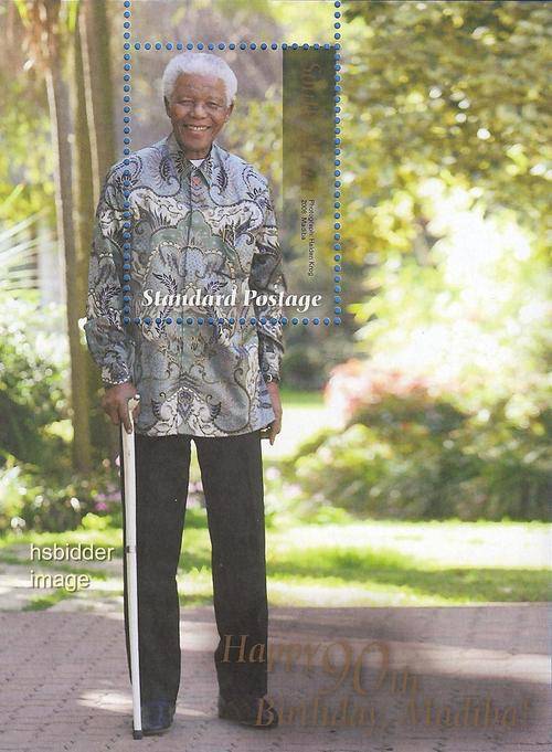 Nelson Mandela 90th Birthday Commemorative Stamp - mint mini-sheet