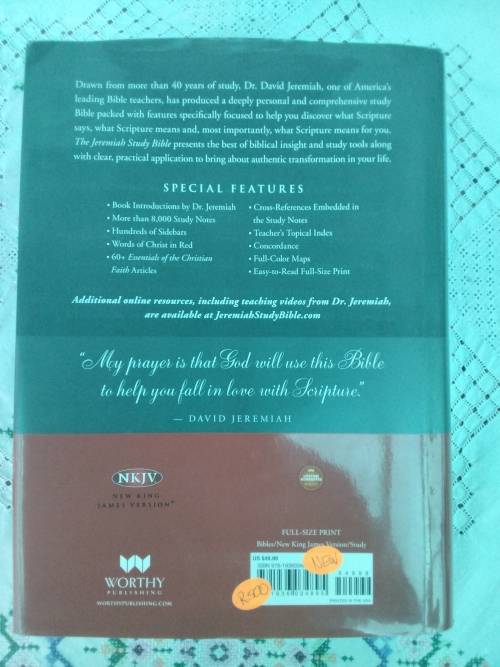 Bible NKJV - The Dr. David Jeremiah Study Bible