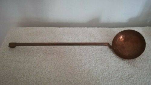 Copper shovel 36cm long and copper ladle 36cm long