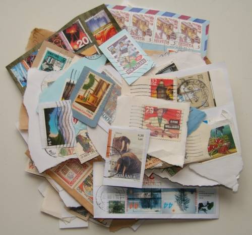 USED WORLD STAMPS ON PAPER : BID PER PEICE OR TAKE ALL : SAMPLE SHOWN