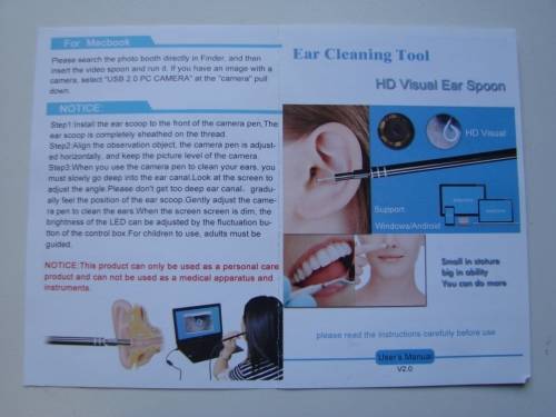 USB DIGITAL OTOSCOPE EAR MICROSCOPE CAMERA : INSPECTION BORESCOPE - ENDOSCOPE TOOL
