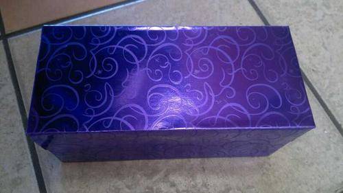 Stunning foldable gift box - purple - 23x10