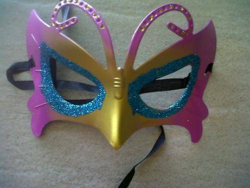Purple and blue mask