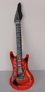 Inflatable guitar great for rock and roll party , 50cm long 15cm wide