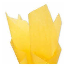 Tissue paper - 10 sheets per pack - sheets 20inx26in - yellow