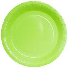Lime green big paper plates (10)