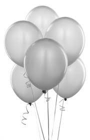 Helium quality balloon 10 in pack metalic silver
