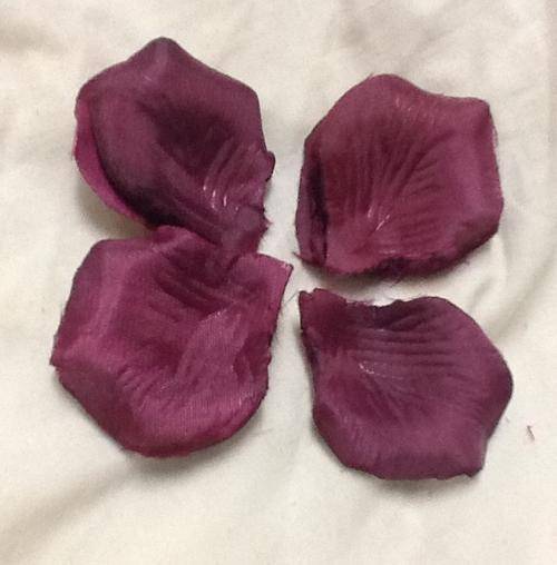 wedding plum maroon rose material petals