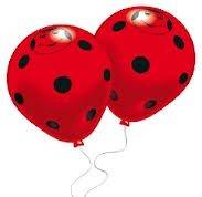 8 ladybug / beetles kids party polka dot latex balloons