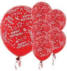 Happy birthday balloons - red - each