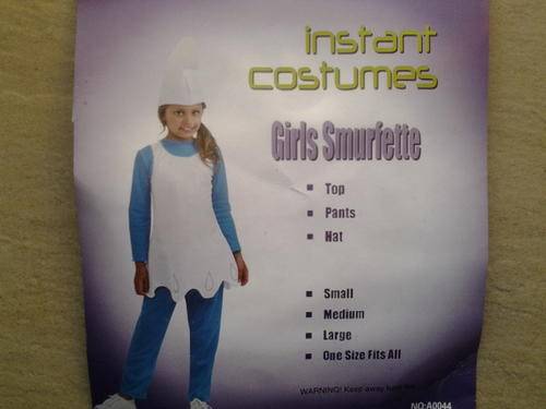 smurfs Smurfette costume outfit  suit / outfit , 5-7years