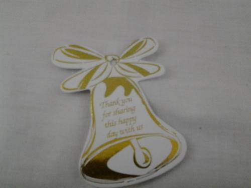 bell shape wedding thank you card 50 in pack was R20 now R11