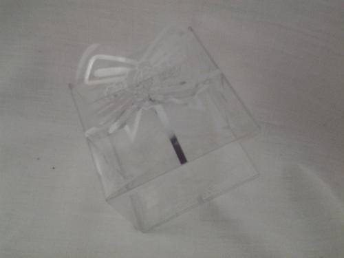 Clear wedding thank you box, 12 in pack,  7x7x5.5cm