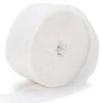 6 Streamers , 2.5cm - white