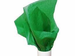 Tissue paper - 10 sheets per pack - sheets 20inx26in - dark green