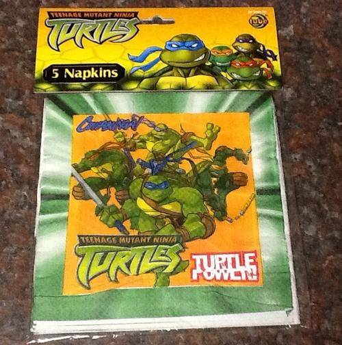 Ninja turtles party serviettes (5 per pack)