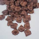 120 brown rose material petals- confetti