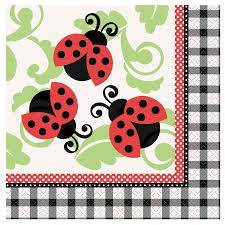 ladybug party paper serviettes (10)