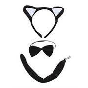 Cat dress up set - ears, tail and bowtie