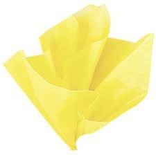 Tissue paper - 10 sheets per pack - sheets 20inx26in - yellow
