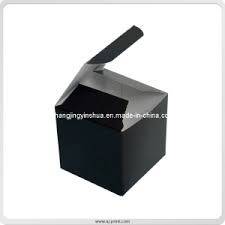 Black foldable gift party paper boxes (5 in a pack) 10x10cm