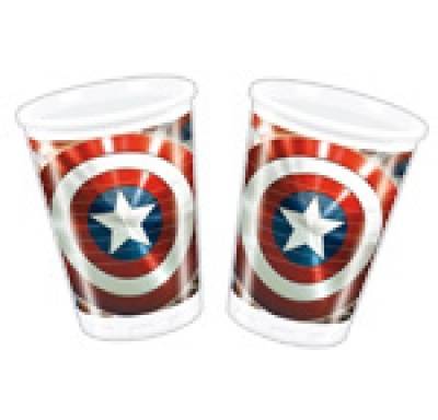 Marvel avengers captain america party plastic cups / glasses (10)