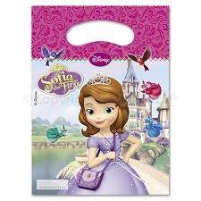 Disney princess sofia party packs - loot bags - 6 in pack