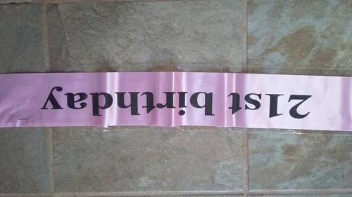 21st Birthday Sash
