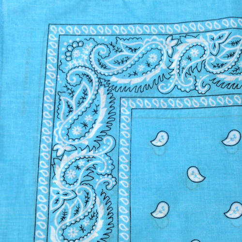 Light blue headband /  party bandana  54x54cm