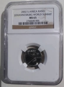 2002 R1 Johannesburg Word Summit NGC MS65