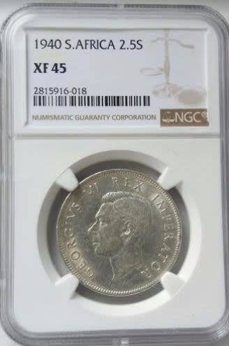 1940 2½ Shillings XF45