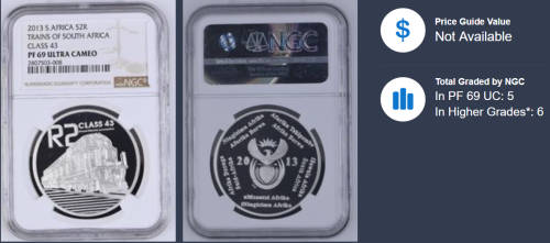 2013 R2 Trains of South Africa Class 43 PF69 Ultra Cameo NGC 2807503-008