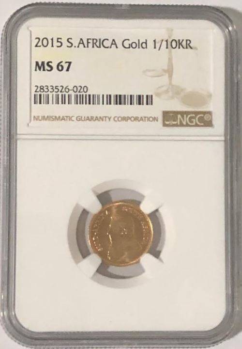 2015 Gold 1/10KR MS67 NGC 2833526-020