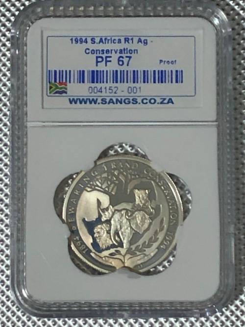 1894 - 1994 Silver R1  Commemorating Wildlife Conservation Graded PF67