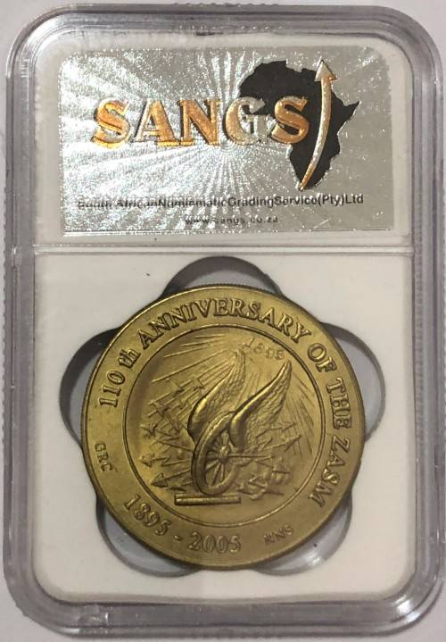 1895 - 2005 110th Anniversary of the ZASM (Slight Rotation to Left Side) MS64 Graded