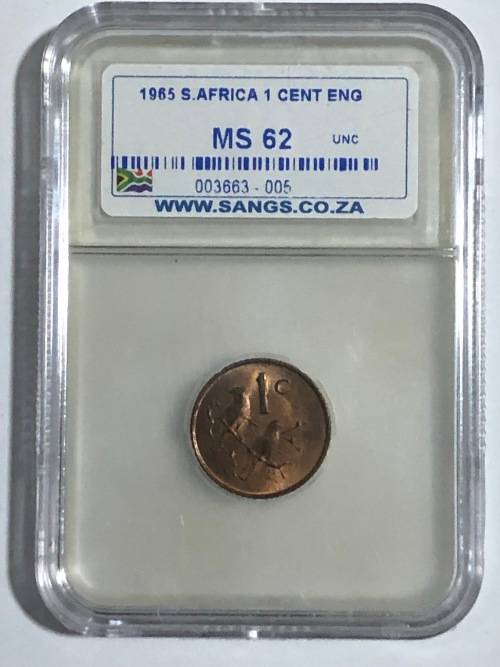 1965 1 Cent Eng MS62 Graded - Coin deserve a higher grading, judge for yourself