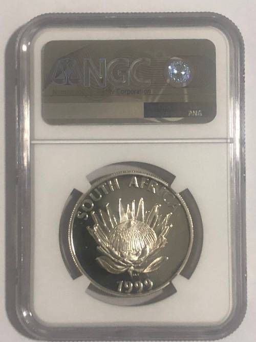 1999 Silver Protea Mine Tower R1 NGC MS66