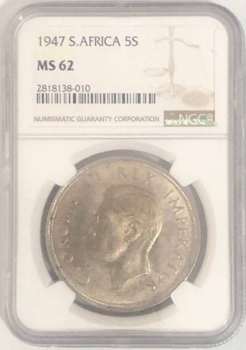 1947 5 Shillings Ngc Graded