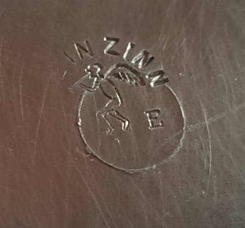 Two Very Beautiful and Marked Pewter Condiment Plates