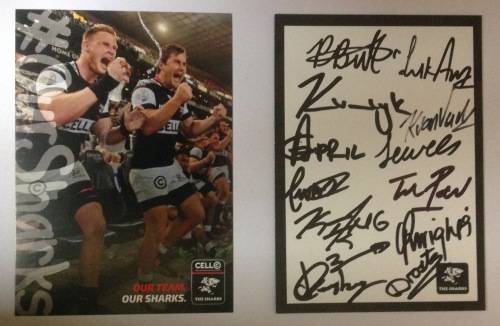 Sharks Rugby signed postcards x 2 (2018)