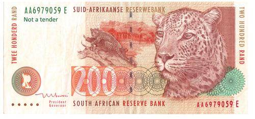 R 200 < TT. Mboweni > First Issue > AA 6979059 E > EF++