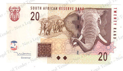 TT Mboweni, 2nd Issue,   UNC mint error, CA 2205385 B