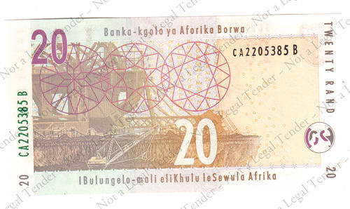 TT Mboweni, 2nd Issue,   UNC mint error, CA 2205385 B
