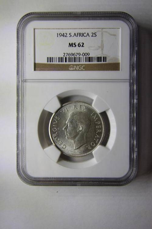 1942 ~ 2 Shillings ~ MS 62