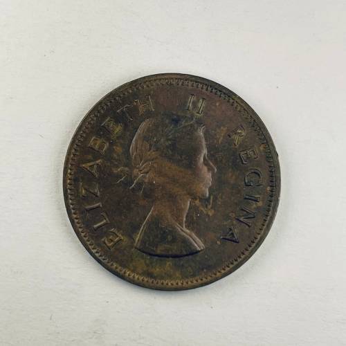 1954, 1/2 Penny, AUNC