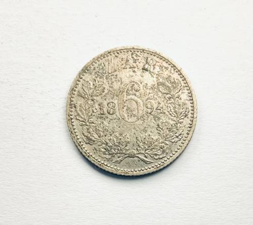 1892 ZAR Sixpence