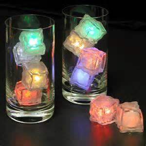 Glowing Ice Cubes. This is cool !!!! Tri-Colour LEDS.