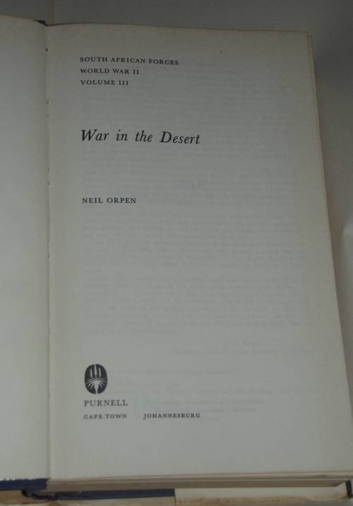 War in the Desert 1971 - SA Forces World War II, Volume III