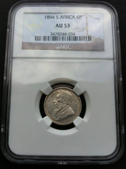 1894 Six Pence NGC AU53 + Free Insured Courier @ R1 Start