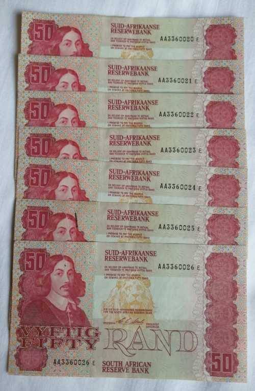 C.L.  Stals Governor of SARB. Bank note collection with signed Photo and signed letter from SARB.